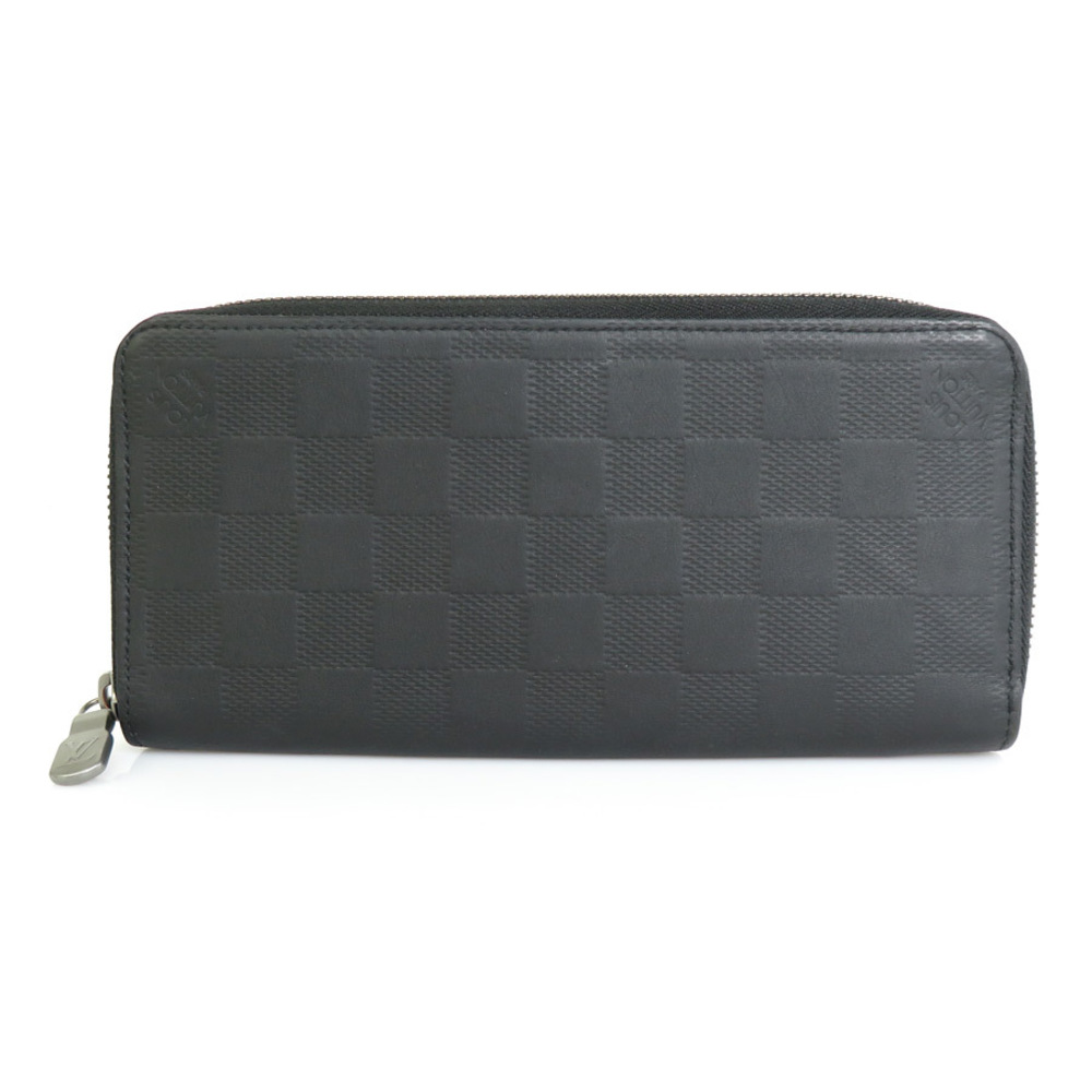 LV Black Checker Wallet w/ Zipper