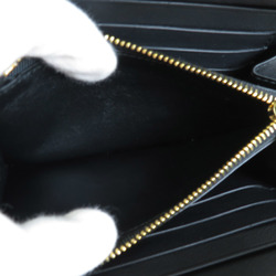 Tiffany TIFFANY&Co. Round Zipper Long Wallet Clutch Bag Leather Black Women's h29481g