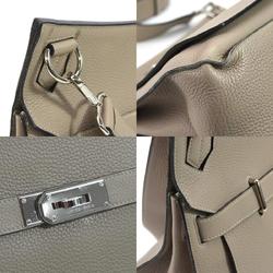 tern Hermes HERMES Crossbody Shoulder Bag Gypsyère Taurillon Clemence Tourtiere Gray Silver Unisex e55751a