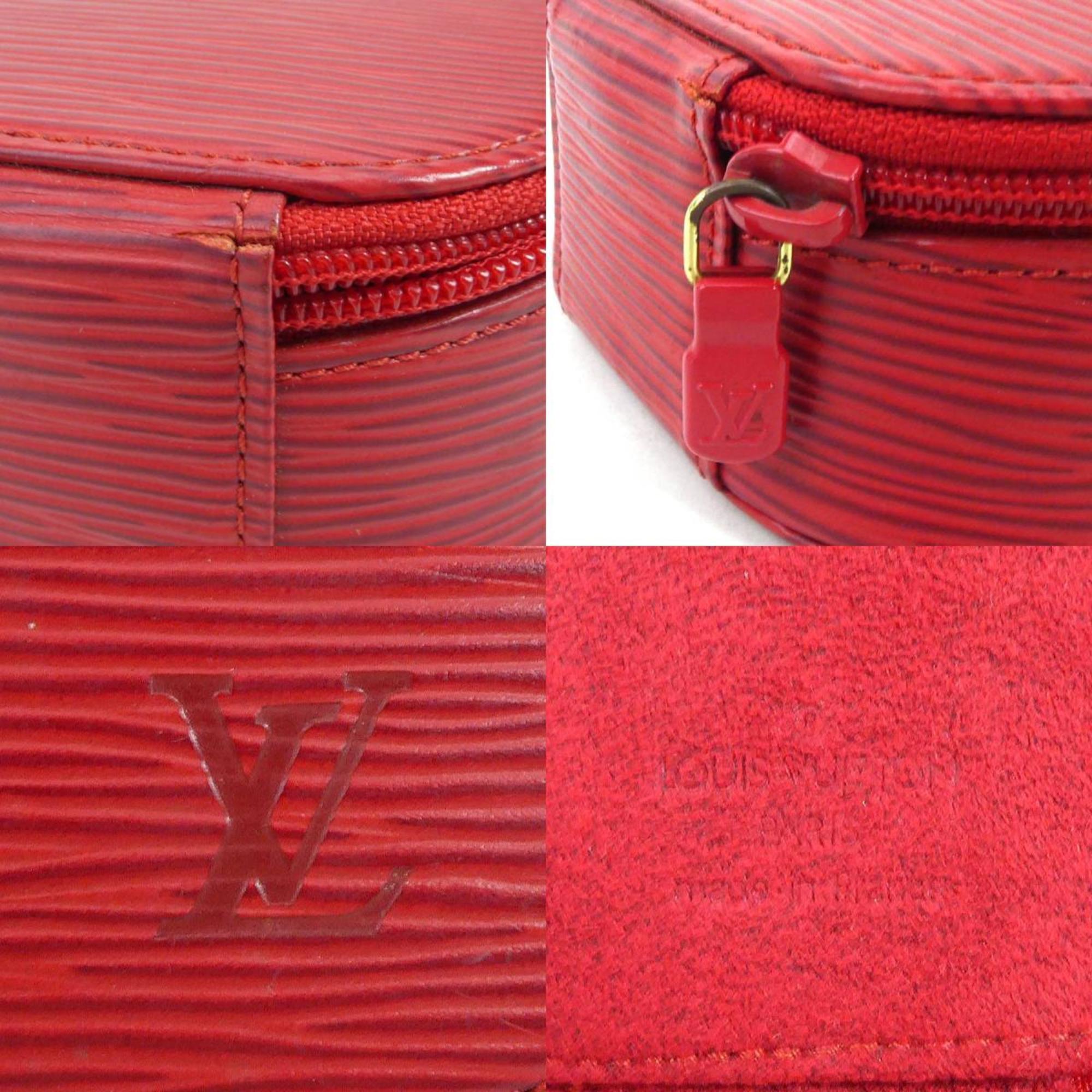 Louis Vuitton LOUIS VUITTON Accessory Pouch Jewelry Case Epi Ecran Bijou Leather Red Unisex M48217 e55916a