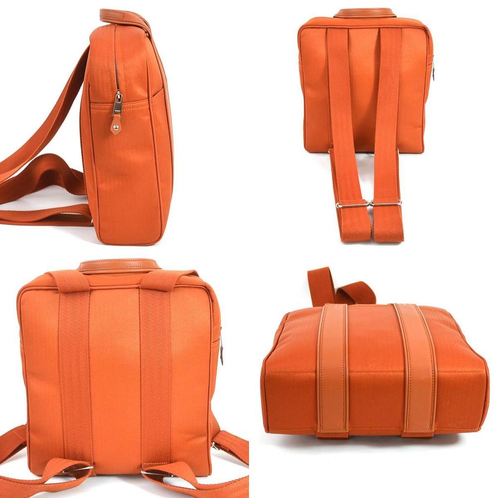 Auth HERMES Acapulco Sac Add Backpack Orange Cotton - e55757g