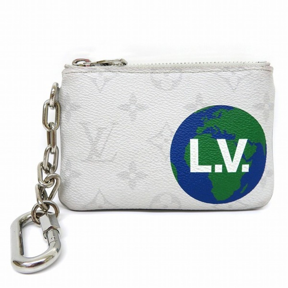 Louis Vuitton Monogram Zipped Pouch PM M67809 White Logo Brand