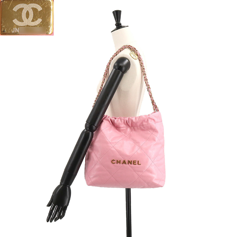 Shoulder Bag with the Chanel CHANEL 22 Small chain shoulder bag leather pink  AS3260 porch