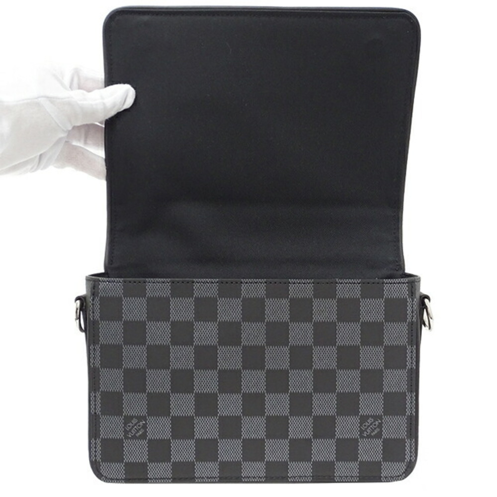 Louis Vuitton LOUIS VUITTON Bag Damier Infini Men's Shoulder Studio Black  Gray N50007