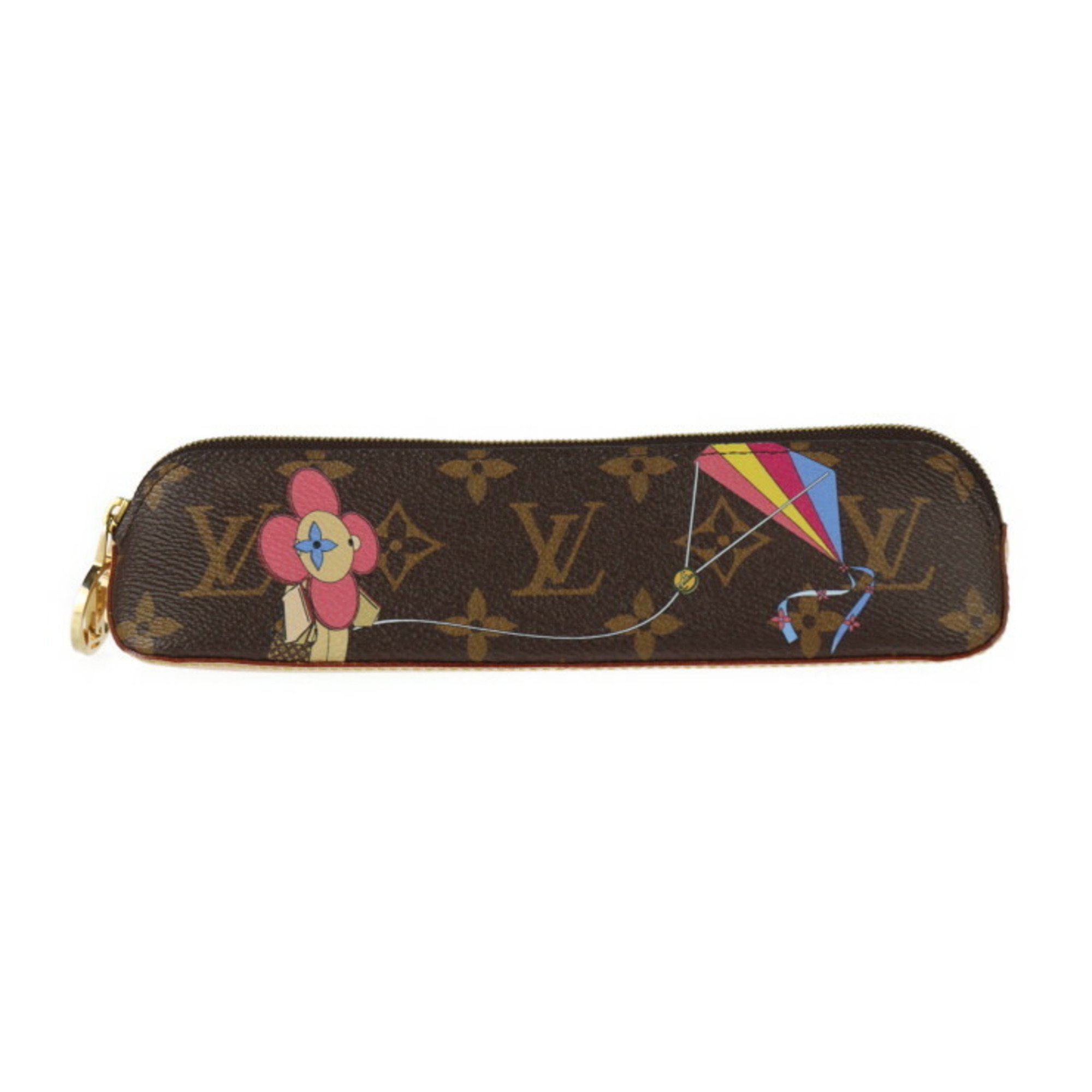 LOUIS VUITTON Louis Vuitton Truth Elisabeth Vivienne Pen Case GI0683 Monogram Canvas Leather Brown x Pink Beige Multicolor Gold Hardware Pointer Pencil Accessory Viton