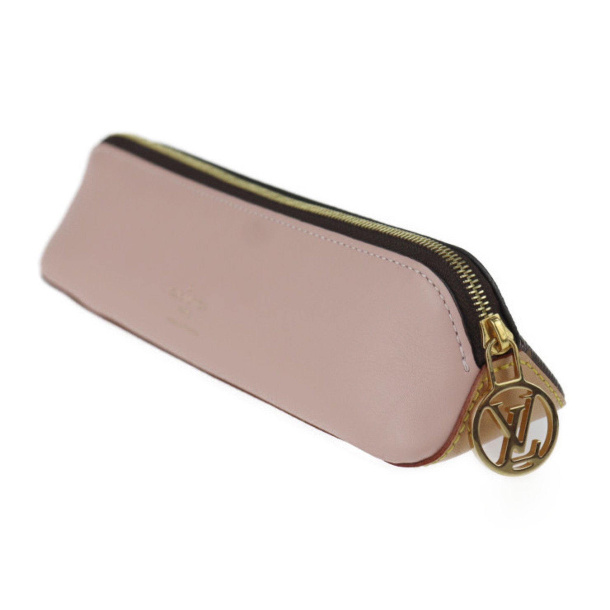 LOUIS VUITTON Louis Vuitton Truth Elisabeth Vivienne Pen Case GI0683 Monogram Canvas Leather Brown x Pink Beige Multicolor Gold Hardware Pointer Pencil Accessory Viton