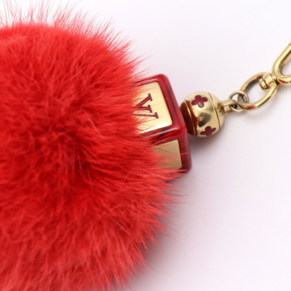 Louis Vuitton Fluffy Mink Fur Keychain bag charm keyring