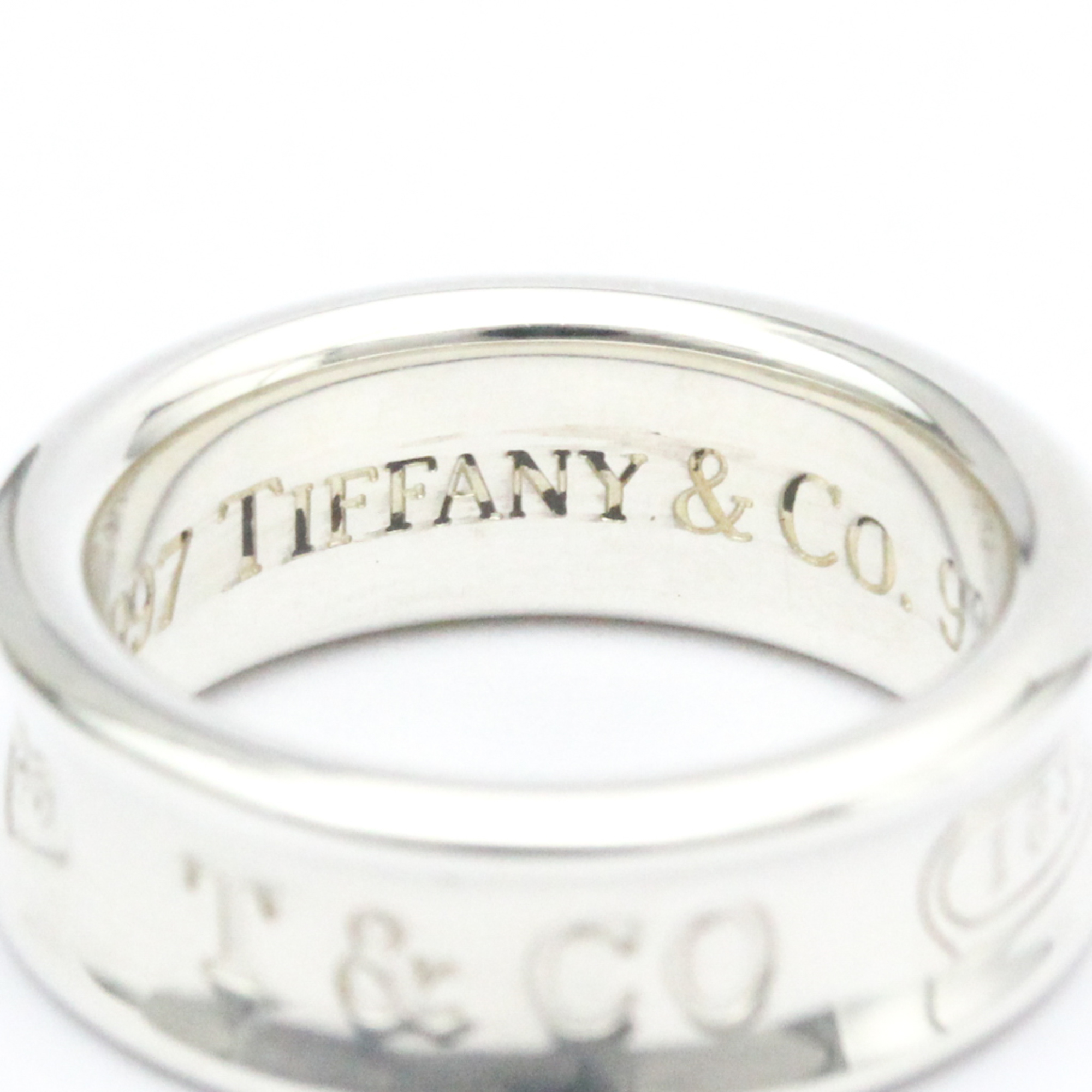 Tiffany 1837 Narrow Ring Silver 925 Fashion No Stone Band Ring Silver
