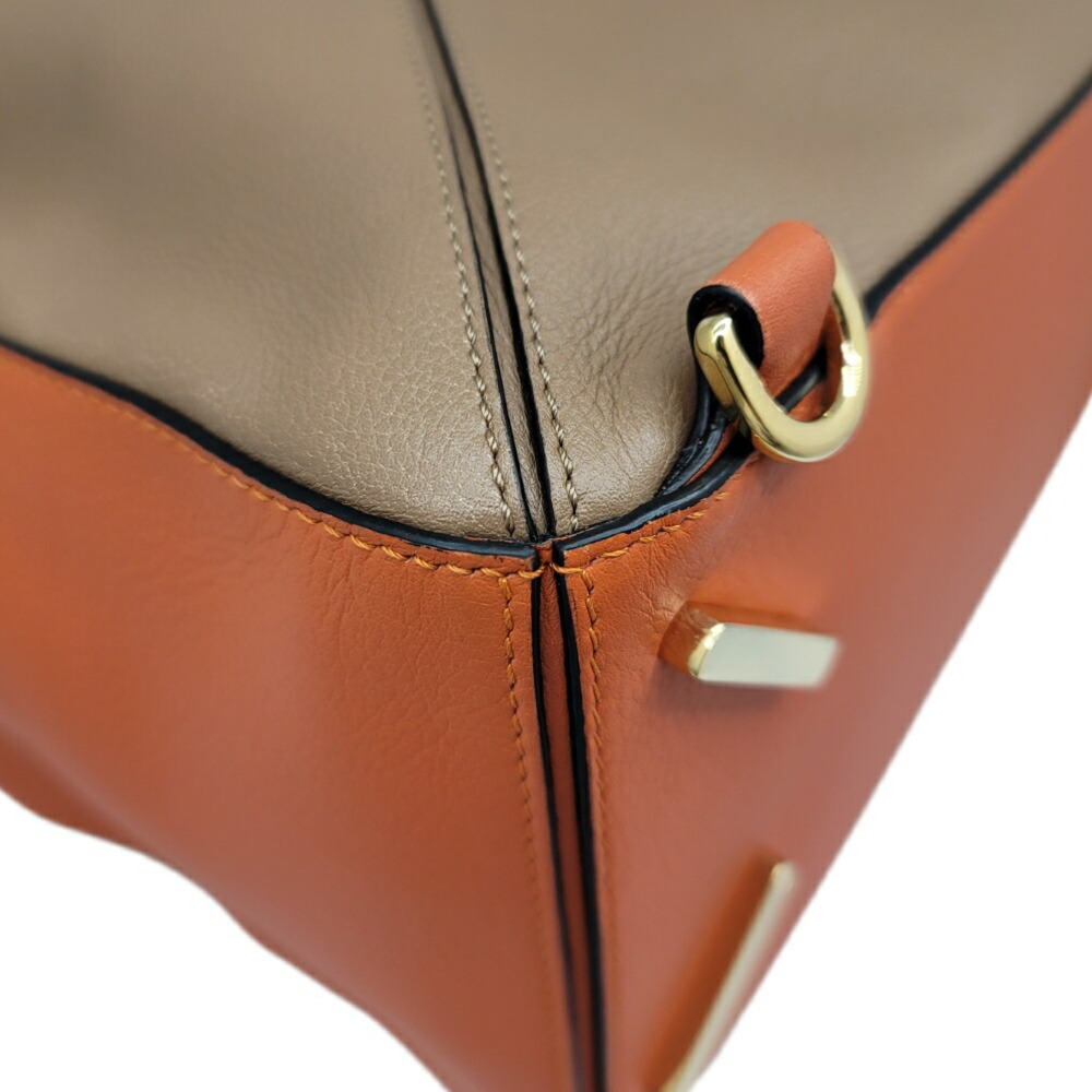 LOEWE Loewe Puzzle Bag Medium Shoulder Beige 2Way Handbag Bicolor Multicolor  Leather Men's Women's