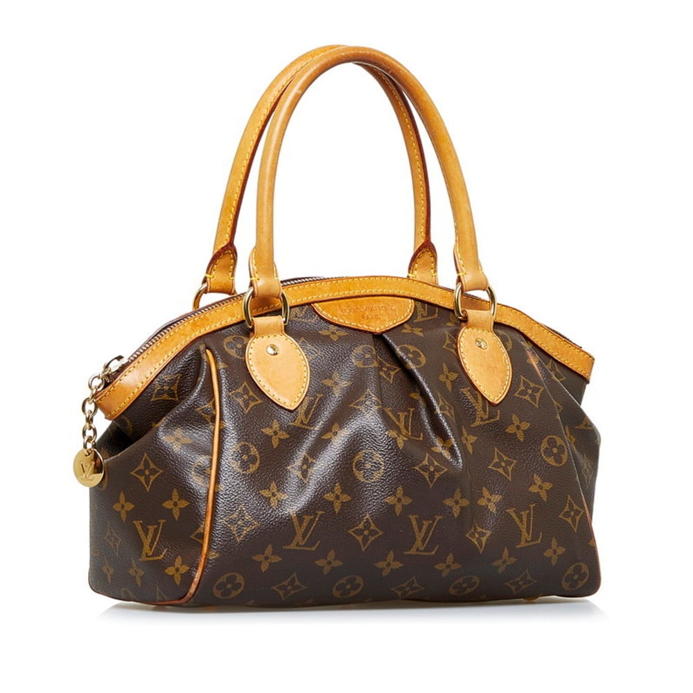 Louis Vuitton Tivoli PM Monogram Handbag Satchel Women Brown Purse
