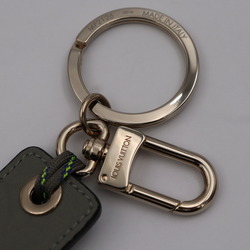 LOUIS VUITTON Louis Vuitton Portocre Tag Monogram Fluo Keychain MP2126 Titanium Canvas Gray Series Silver Hardware Key Ring Bag Charm