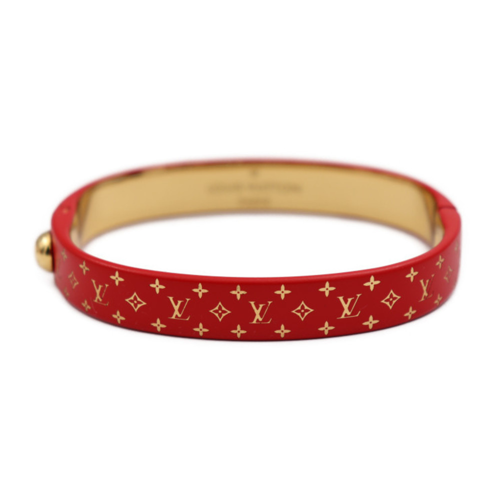 LOUIS VUITTON Louis Vuitton cuff nanogram bracelet M67197 notation size S  metal red gold fittings