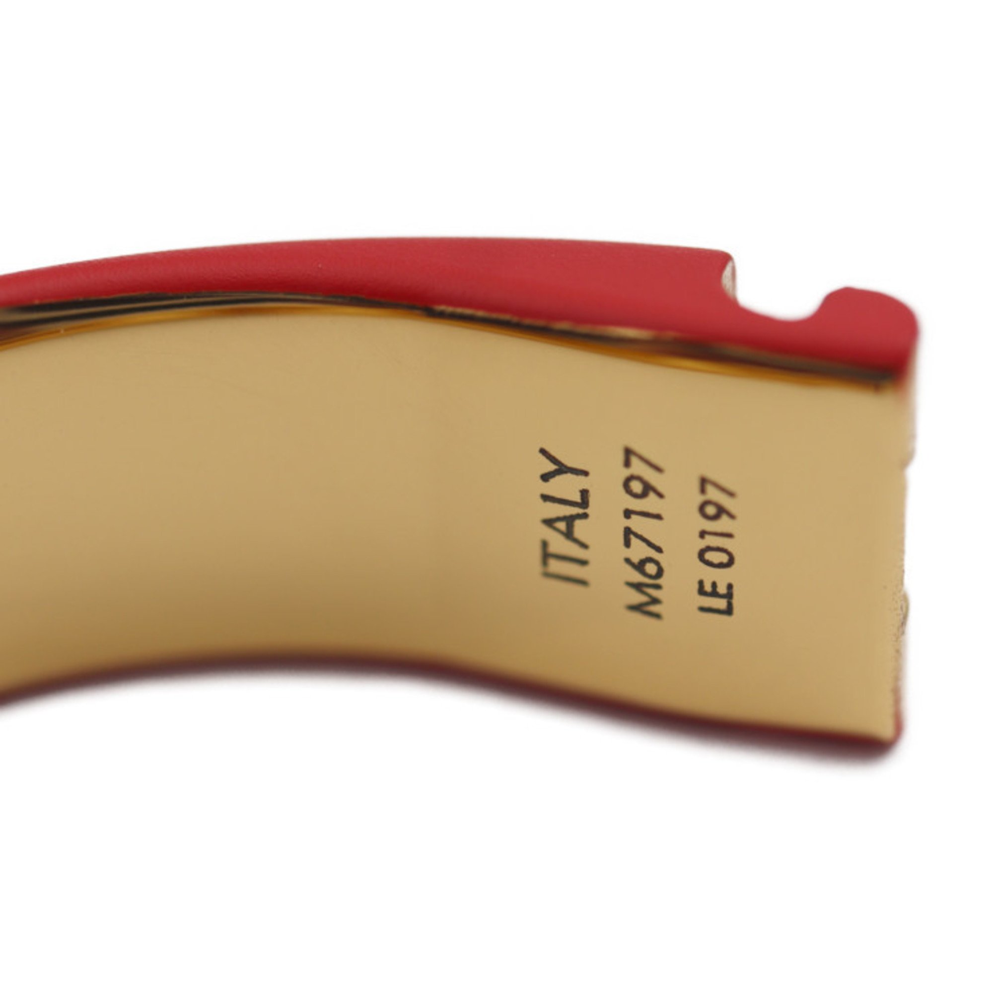 LOUIS VUITTON Louis Vuitton cuff nanogram bracelet M67197 notation size S metal red gold fittings