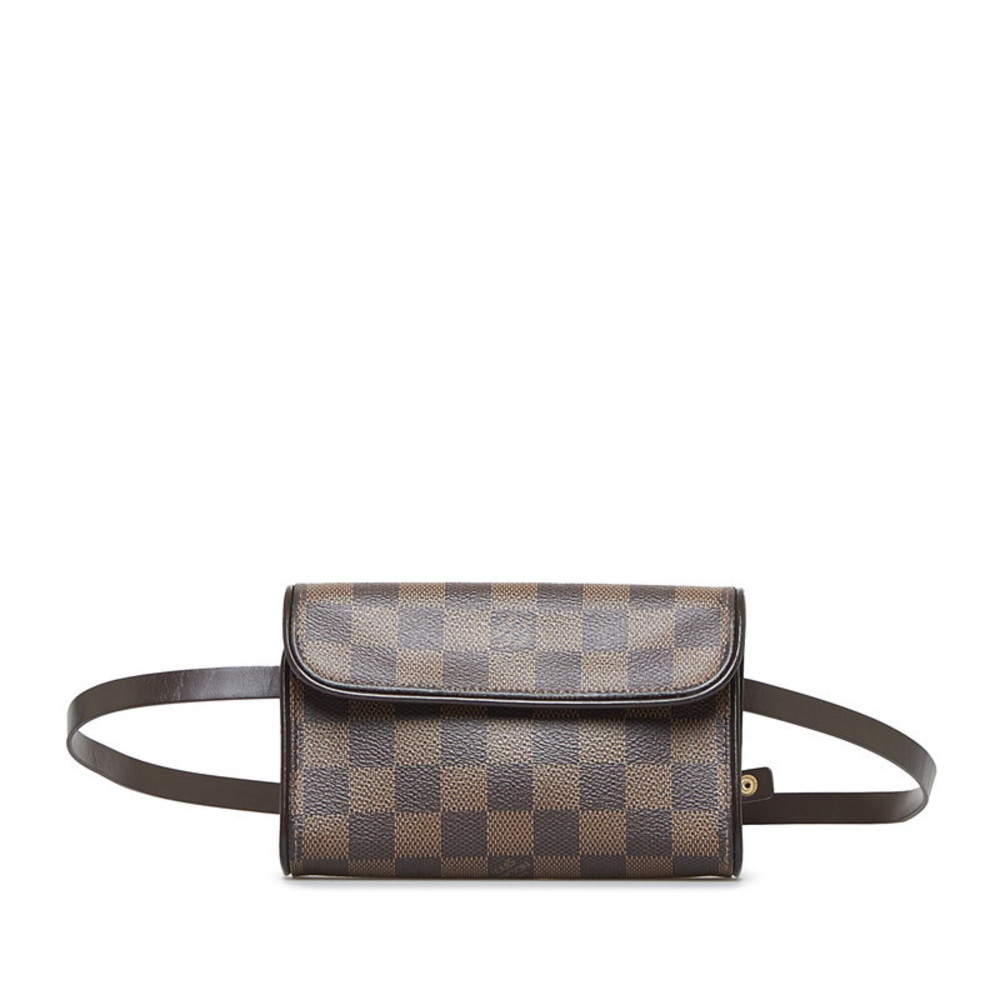 Louis Vuitton Damier Pochette Florentine Special Order Waist Bag Pouch  N51856 Brown PVC Leather Ladies LOUIS VUITTON