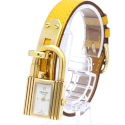 HERMES Kelly Watch Gold Plated Leather Quartz Ladies Watch