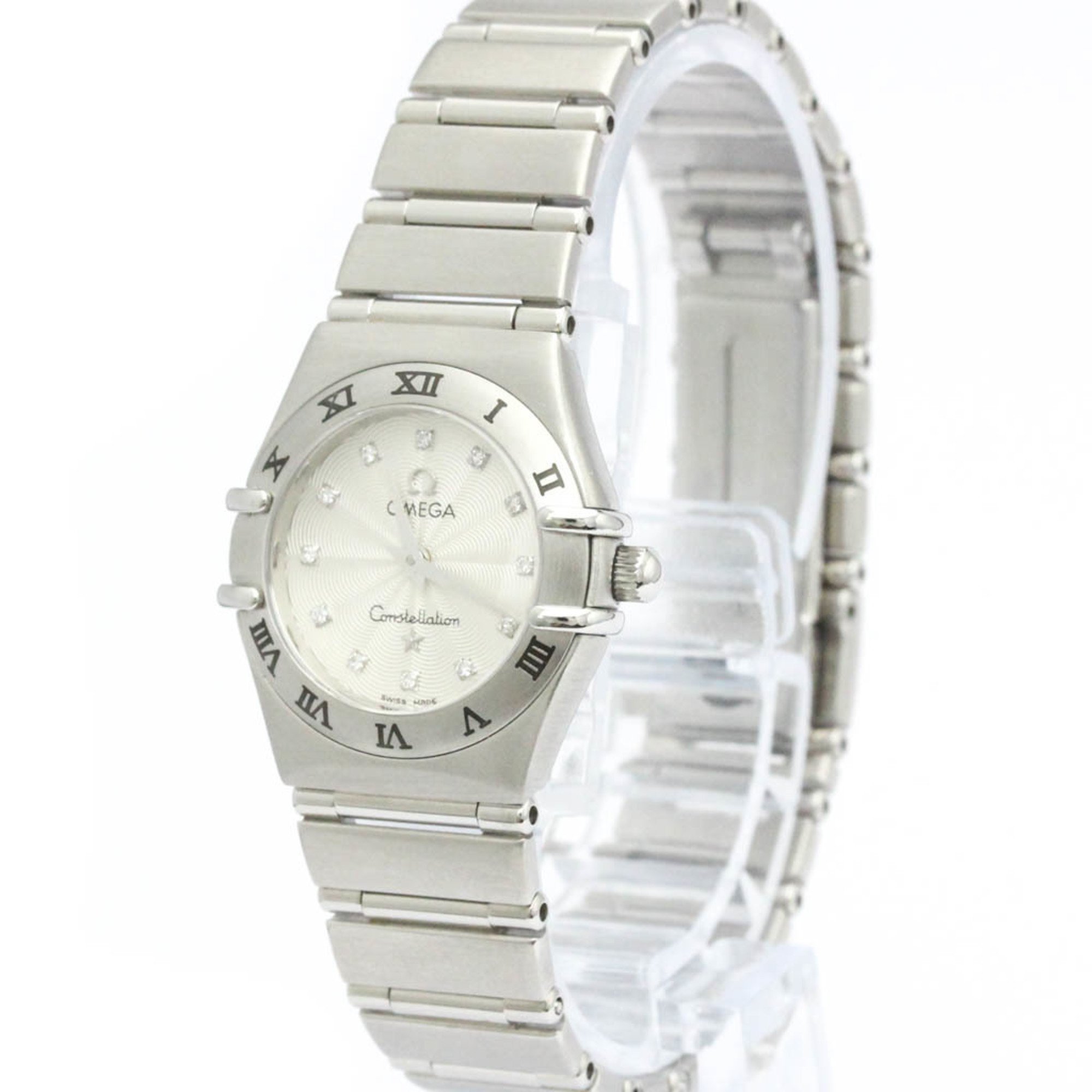 Polished OMEGA Constellation Diamond Steel Quartz Ladies Watch 1562.36 BF561281