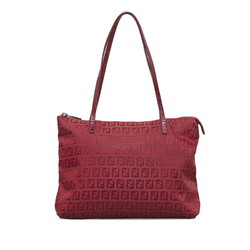 Fendi Zucchino handbag tote bag 8BH022 red canvas leather ladies FENDI
