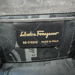 Salvatore Ferragamo Vara AQ-213202 Women's Suede Shoulder Bag Black