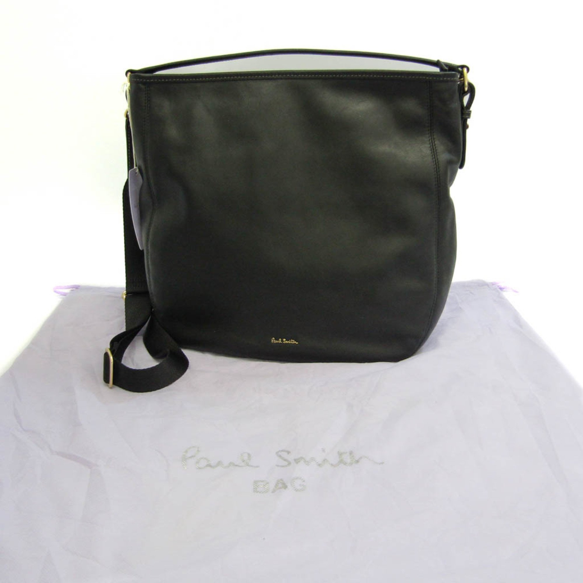 Paul Smith PWN032 Women's Leather Shoulder Bag Black