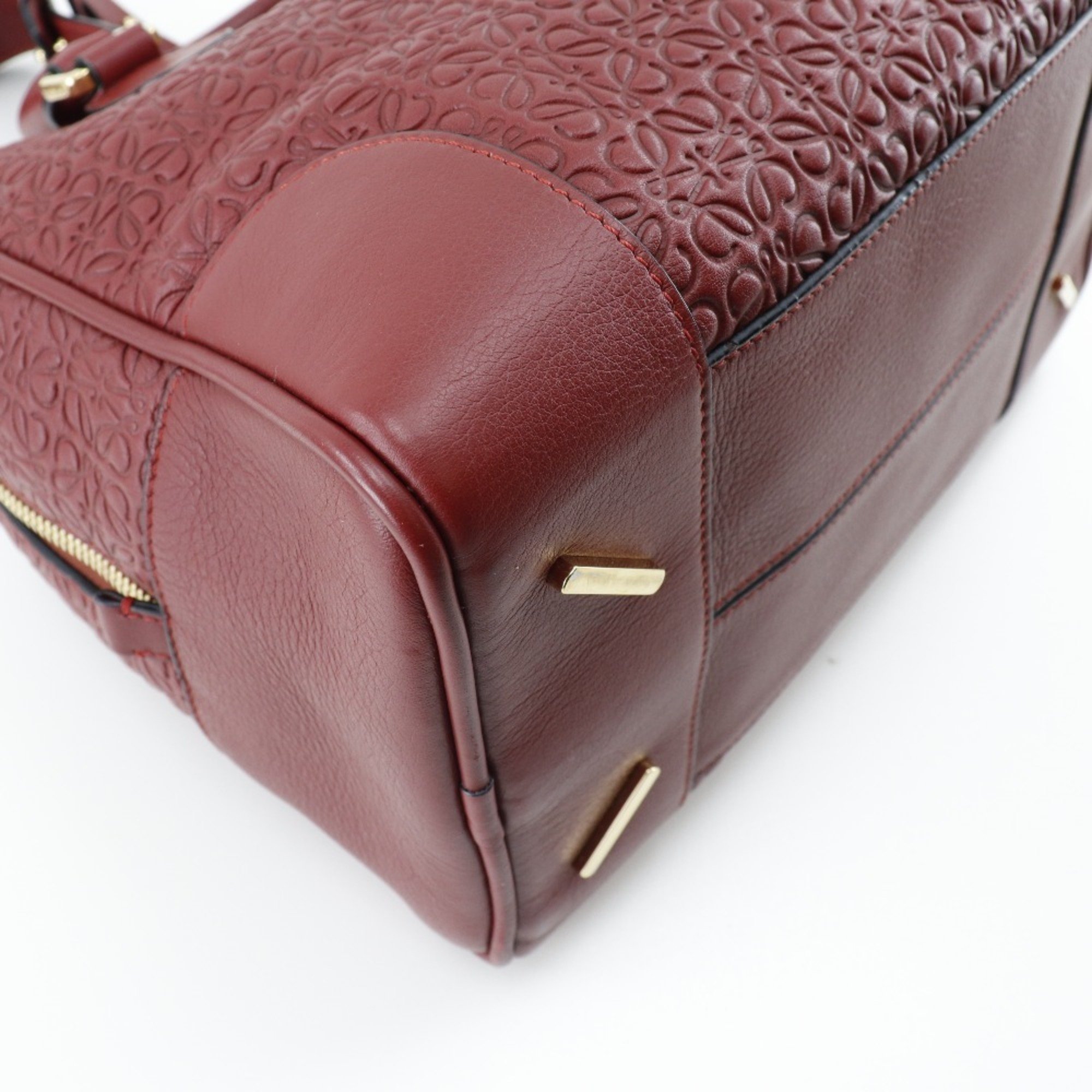 Loewe Amazona 75 Repeat Anagram 2WAY Shoulder Calf Red Women's Handbag