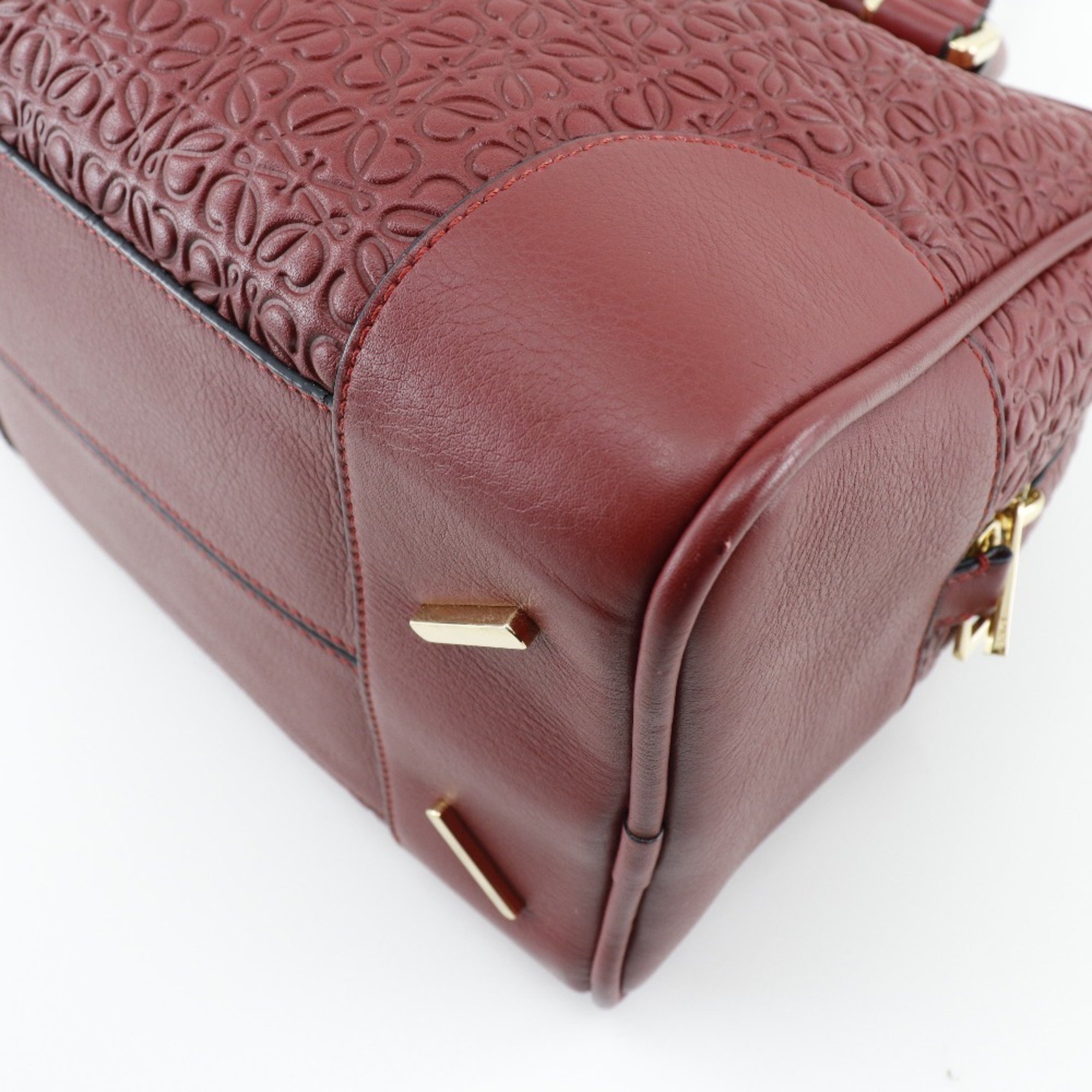Loewe Amazona 75 Repeat Anagram 2WAY Shoulder Calf Red Women's Handbag