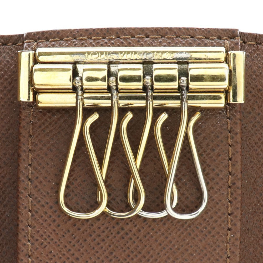 Louis Vuitton Multicle 4 Monogram Canvas Brown TS1175 Ladies Key Case