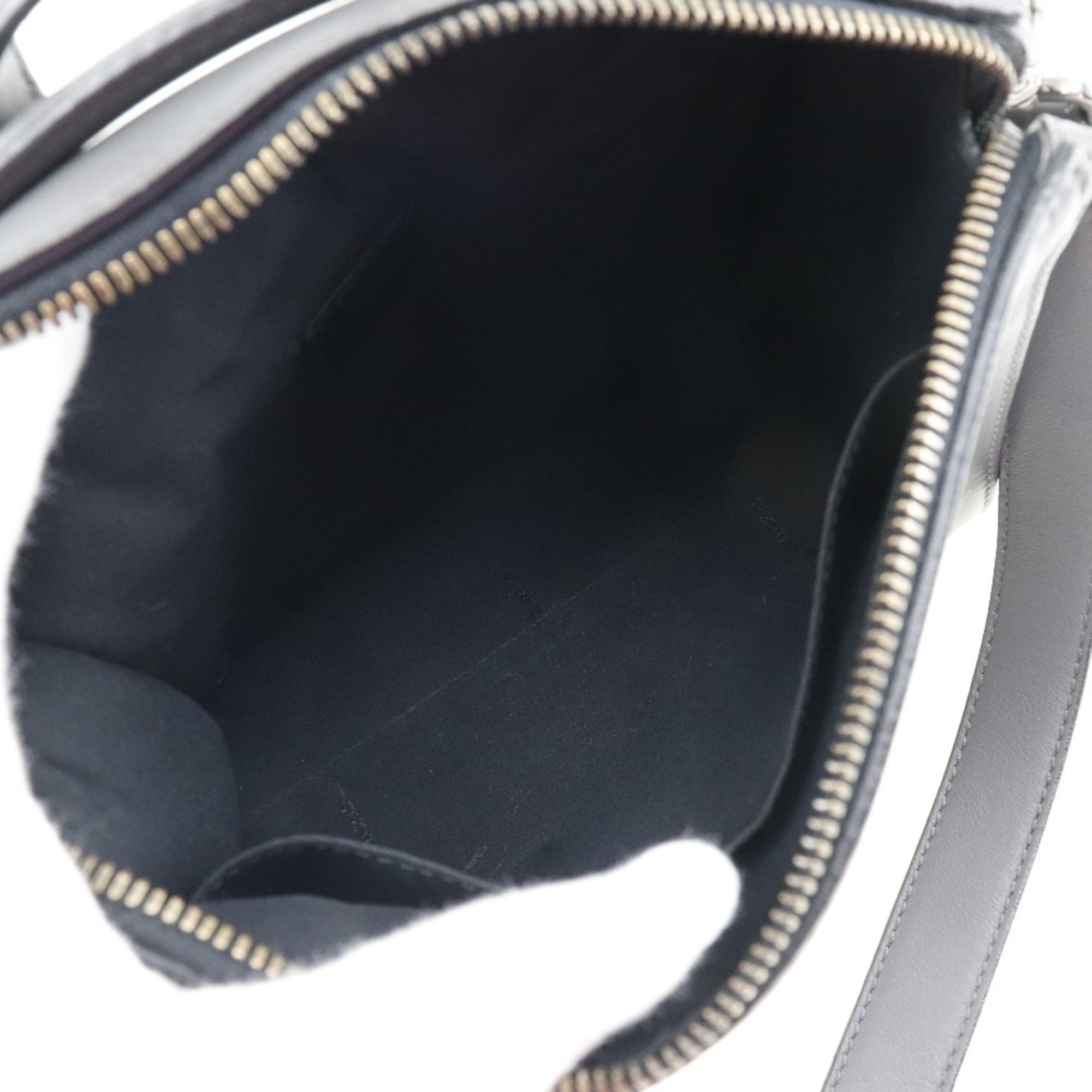 Fendi Mini Messenger 2WAY Shoulder 7M0238O7B Leather Gray Ladies Handbag