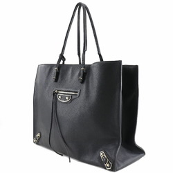 Balenciaga Paper Tote 387480 Leather Black Unisex Bag