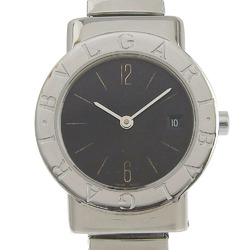 Bvlgari Tubogas BB262T Stainless Steel Silver Quartz Analog Display Ladies Black Dial Watch