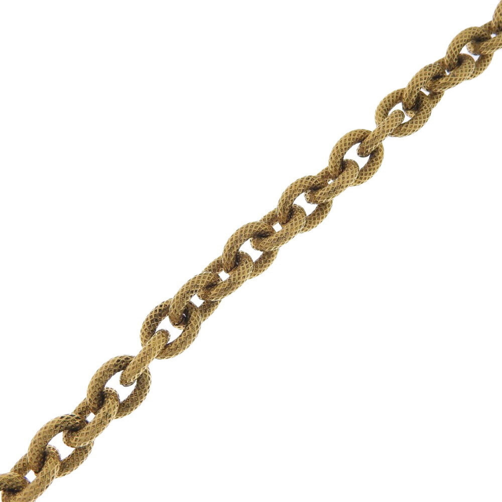 Chanel Coco Mark Vintage Gold Plated x Glass Women's Necklace