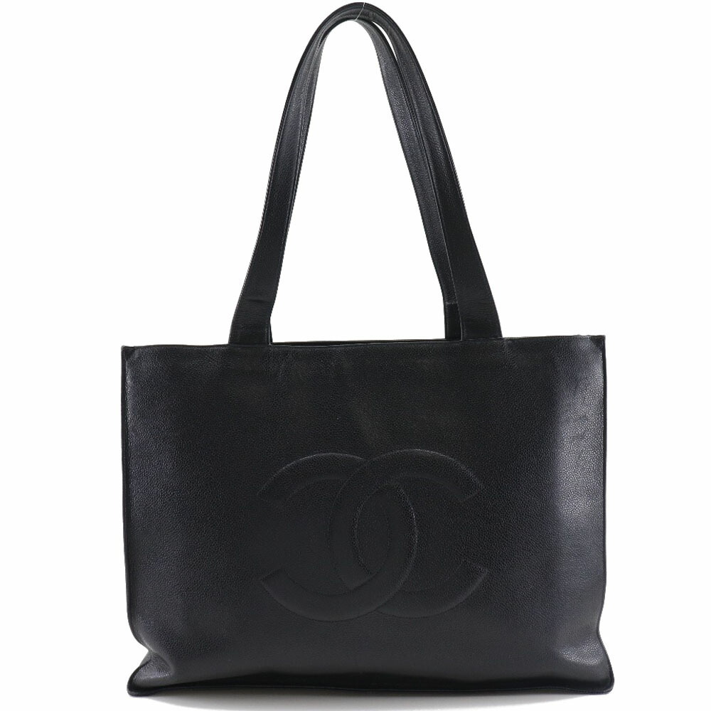 Chanel Coco Mark Matte Caviar Skin Black Women's Tote Bag | eLADY Globazone
