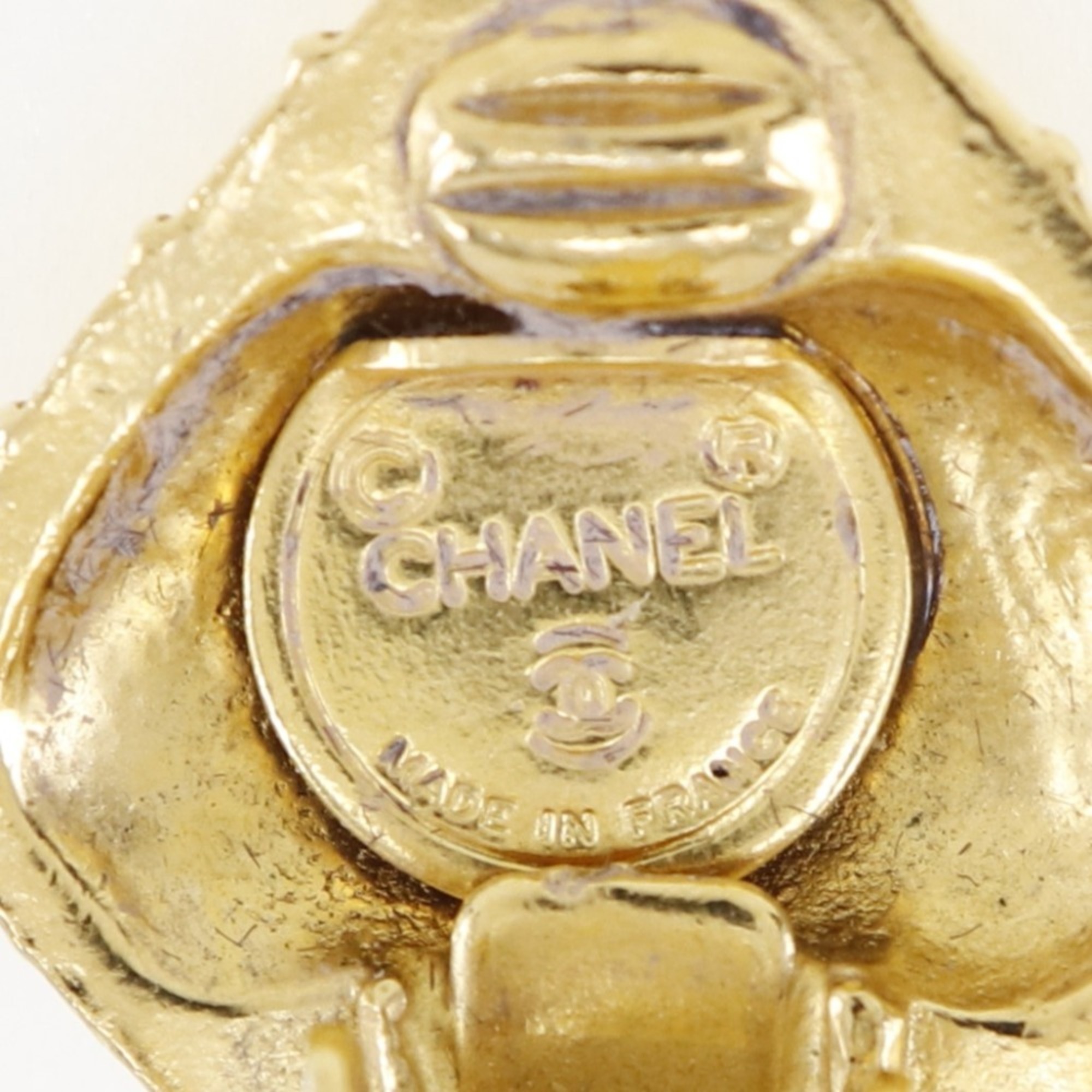 Chanel Quilted Gold Plated Ladies Earrings