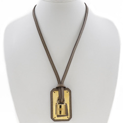 Hermes O'kelly Pendant Vaux Swift Etoupe Greige D Women's Necklace