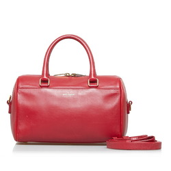 Saint Laurent Baby Duffle Handbag Shoulder Bag 330958 Red Leather Ladies SAINT LAURENT