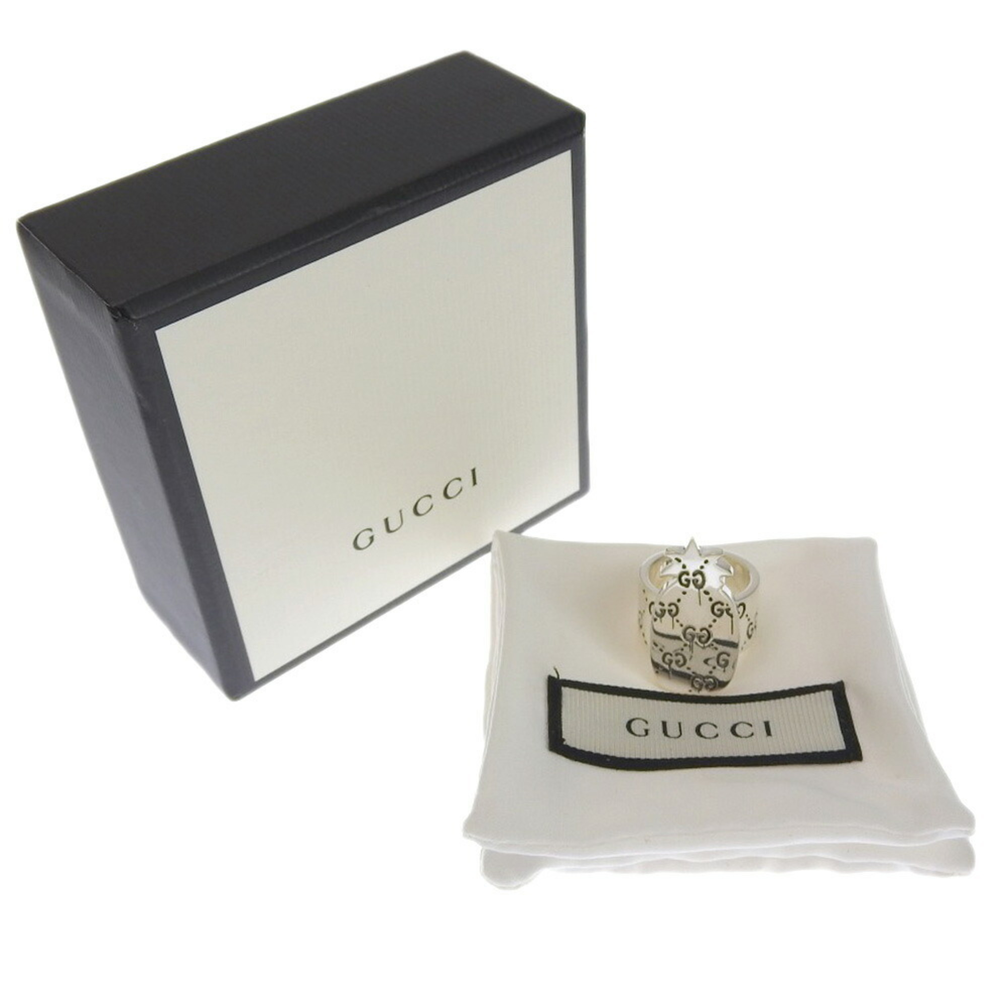 Gucci Ghost Pineapple GG Silver 925 No. 14 Ladies Ring