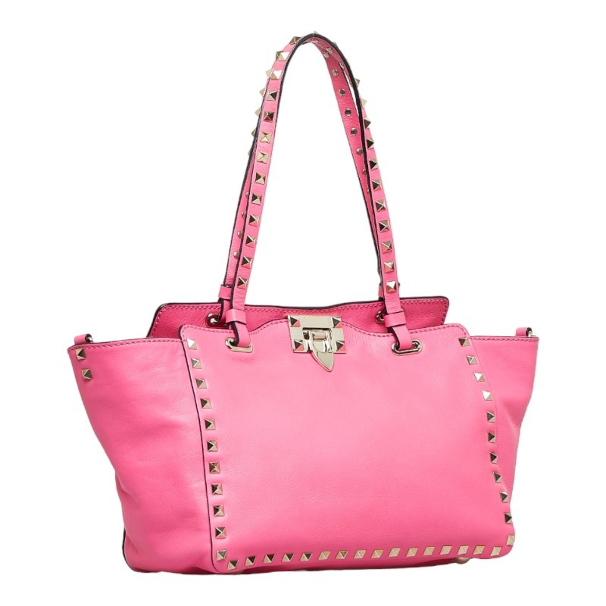Valentino Rockstud handbag shoulder bag pink leather ladies VALENTINO