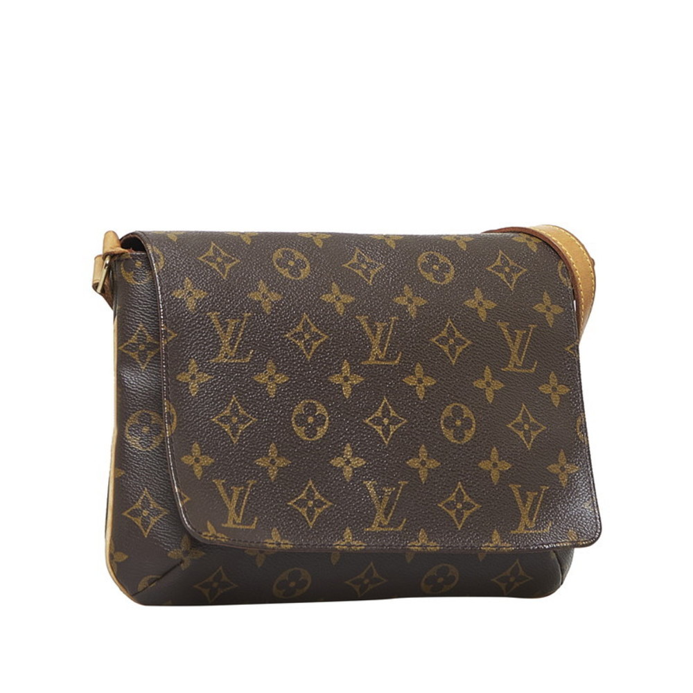 Louis Vuitton Monogram Musette Tango Short Shoulder Bag M51257 Brown PVC  Leather Women's LOUIS VUITTON