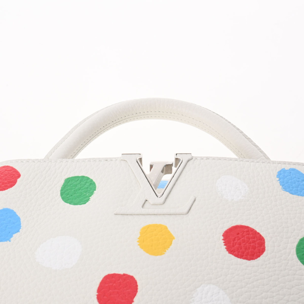Louis Vuitton x YK White/Multicolor Taurillon Leather Capucines Bb Bag