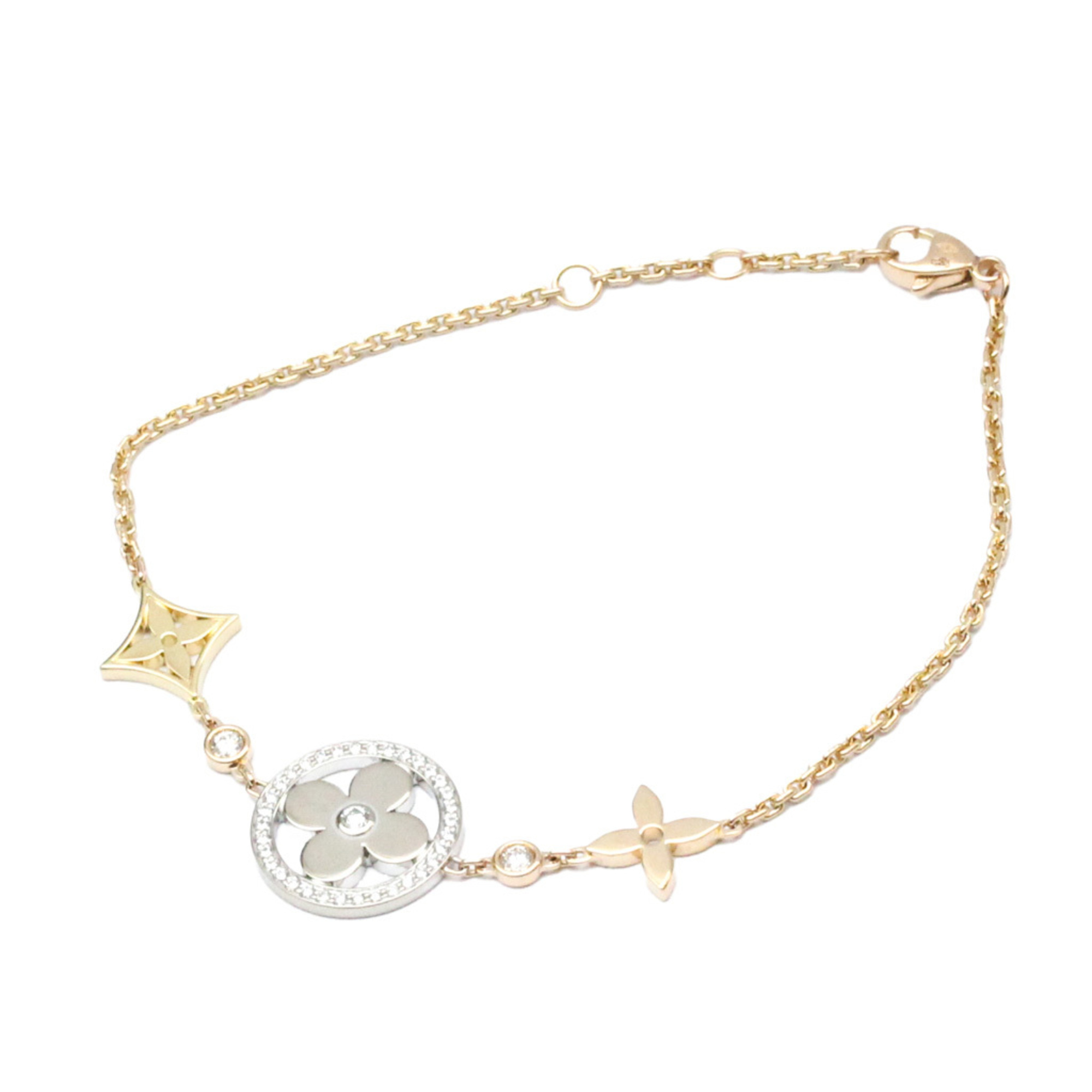 Louis Vuitton Idylle Blossom XL Bracelet, 3 Golds And Diamonds Q95443 Pink Gold (18K),White Gold (18K),Yellow Gold (18K) Diamond Charm Bracelet Gold