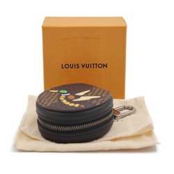 LOUIS VUITTON Louis Vuitton Etuy Earphone NIGO Collaboration Keychain GI0494 Damier Giant/Calf Leather Ebene Multicolor Silver Metal Fittings Case Accessory