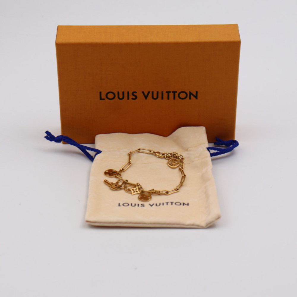 Louis Vuitton Tutti Lucky Burgundy Enamel Charm Elastic Bracelet