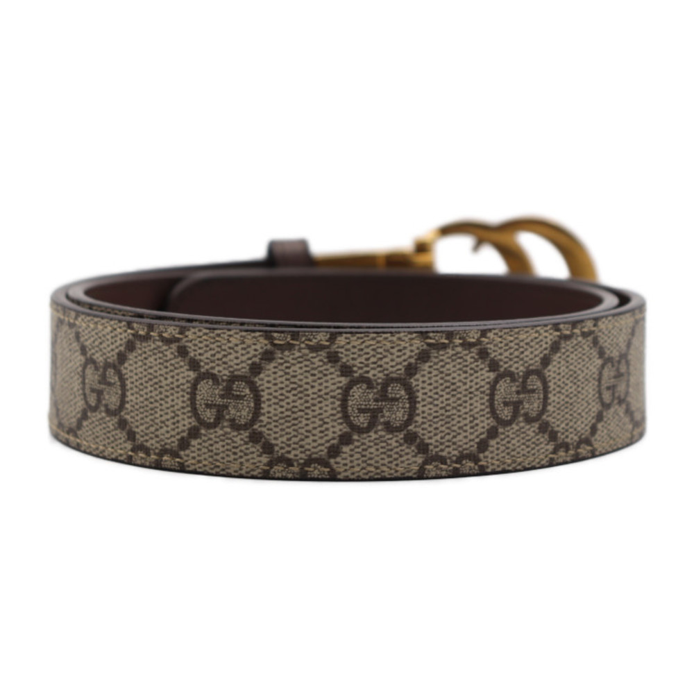 GG Marmont Supreme Canvas Belt in Beige - Gucci