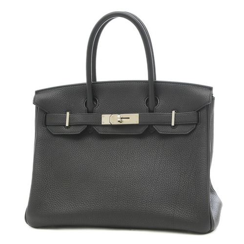 Hermes Birkin 30 Togo handbag black silver hardware D stamp