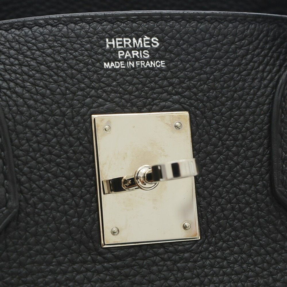 Hermes Birkin 30 Togo handbag black silver hardware D stamp
