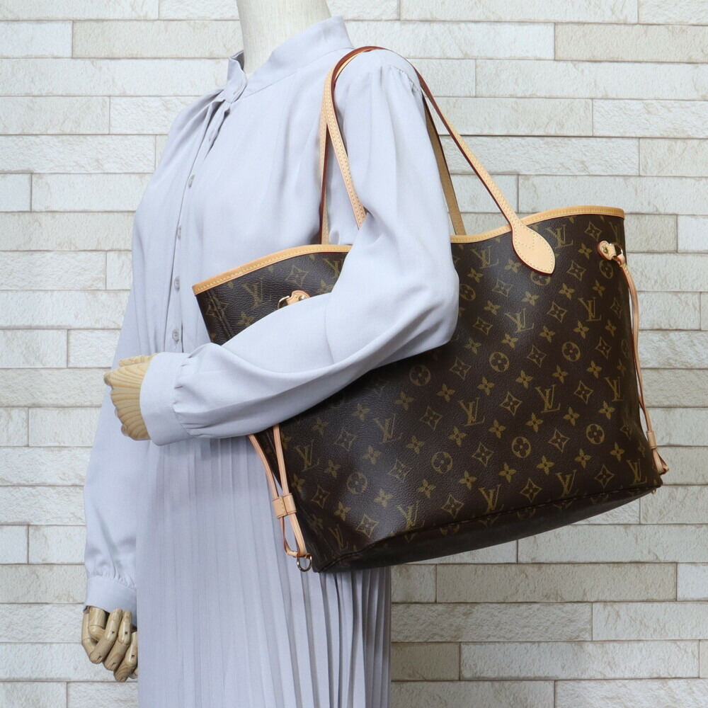 LOUIS VUITTON Tote Bag M40156 Neverfull MM Monogram canvas Brown Women Used