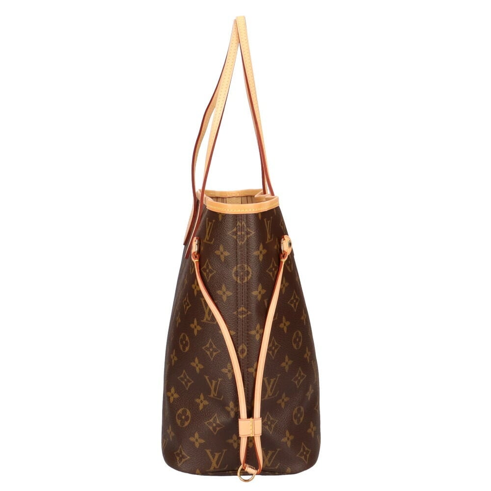 Canvas LV Neverfull Tote Bag in Brown with Pouch for Women and Girls