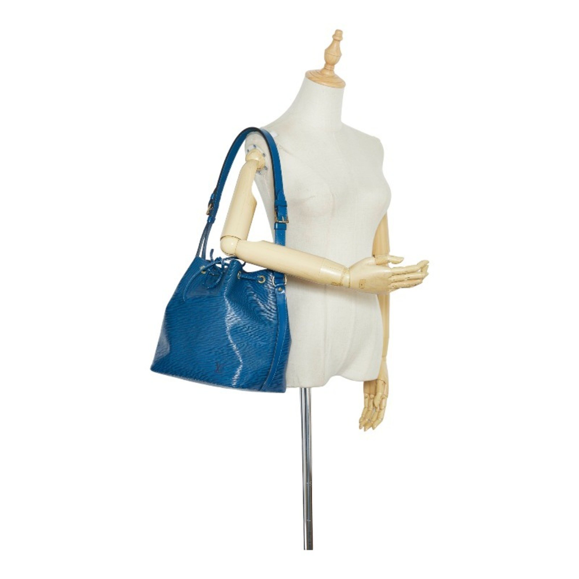 Louis Vuitton Epi Petinoe Shoulder Bag M44105 Toledo Blue Leather Women's LOUIS VUITTON