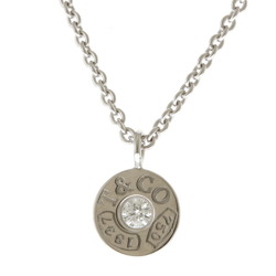 Tiffany TIFFANY&Co. 1837 circle necklace 18k gold K18 white diamond unisex