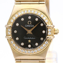Polished OMEGA Constellation Diamond 18K Pink Gold Ladies Watch 1160.60 BF561289
