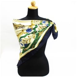 Ferragamo silk scarf muffler leopard print multicolor × navy SALVATORE FERRAGAMO ladies hail hunting